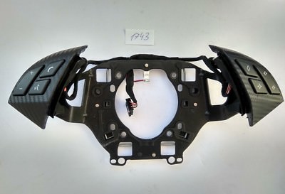 07-10 BMW E60 E61 GLOSSY CARBON STEERING WHL CONTROL BUTTONS PANEL TRIM COVER