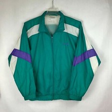 Adidas / Vintage Full Zip Nylon Mesh Lined Jacket Track Windbreaker / Womens M
