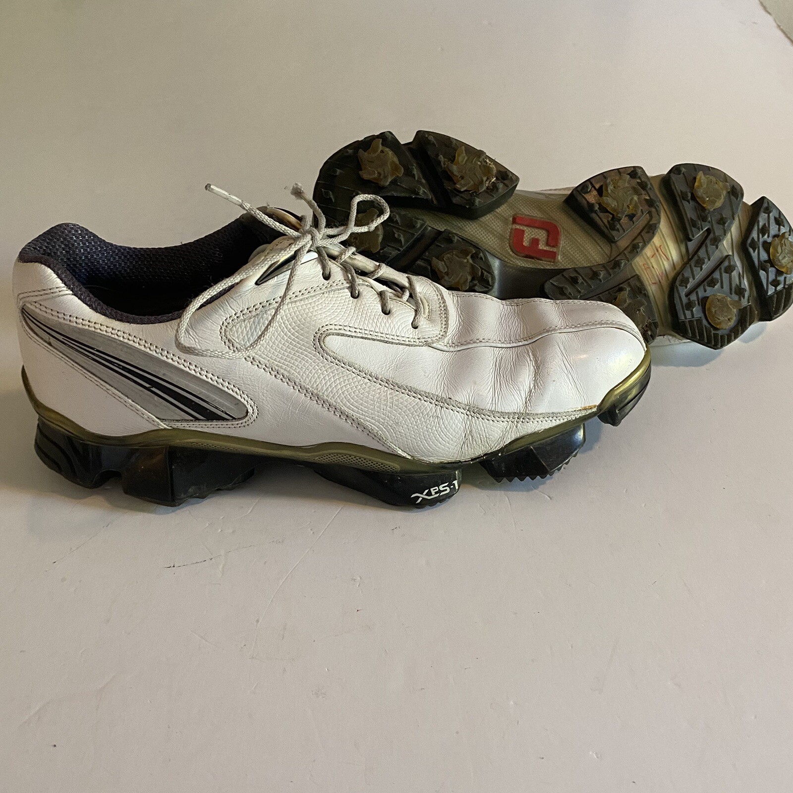 Footjoy XPS1 Mens Spike Golf Shoes 9.5 M White 56003 eBay