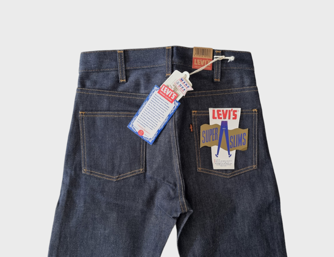 NWT LVC Levi's Vintage Clothing 1965 606 Super Slims W27L32 Big E USA MADE Rigid
