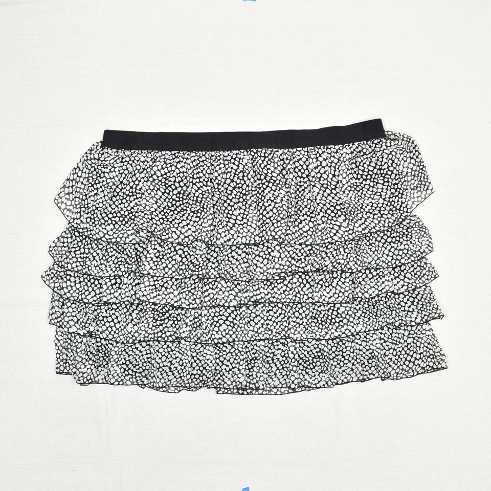 NUEVO Lane Bryant Mujer Volantes Acampanada Falda Mini Poliéster Multicolor Talla 26/28 Foto 3 de 4