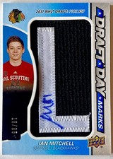 Ian Mitchell 20-21 UD SP Game Used Draft Day Marks Rookies 18/35 #DDM-IM Chicago