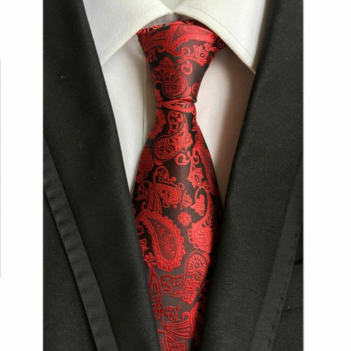 Men Paisley Floral Jacquard Neck Tie Party Wedding Formal Business Neckties - Picture 12 of 13
