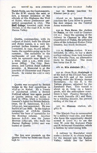 PK Quetta 1949 engl. Reisef. (3 S.) Pishin Harnai Mach Mastung Kach Dirgi Yaro - Picture 2 of 2