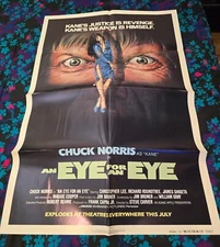 AN EYE FOR AN EYE - ORIGINAL FOLDED POSTER - 1981 - CHUCK NORRIS