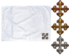 Baby Toddler Christening Baptism SWADDLING BLANKET Gold Silver Embroidery Cross