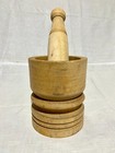 Handmade Wooden Mortar Pestle Set Spice Herb Grinder Bowl -Solid Grinds herbs