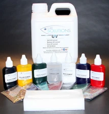 SOFT PLASTIC U.V. FISHING LURE MAKING KIT 4.5" WHIPTAIL SWIM BAITS std colors