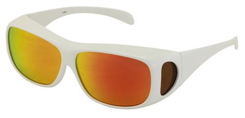 Large Polarized Fit Over Glasses Sunglasses 63mm Frame Mirror Unisex Taiwan Made - Picture 6 of 26