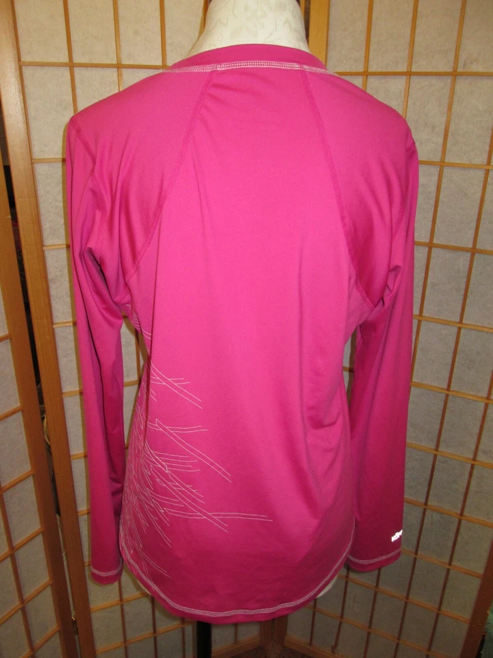 Koppen XL Rosa Tejido Cuello Redondo Manga Larga Top Capa Base Entrenamiento Barbiecore Foto 3 de 4