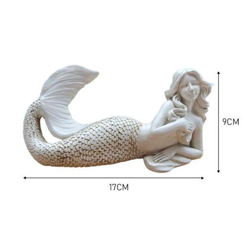 Resin Mermaid Figurine Statue Room Garden Office Master Gift Yard Decor - Afbeelding 1 van 6