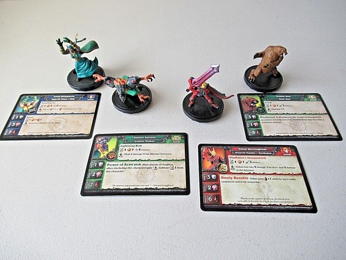 World of Warcraft Miniatures 4 Figure Lot Ironfur, Shienor, Lorlai and Sidan
