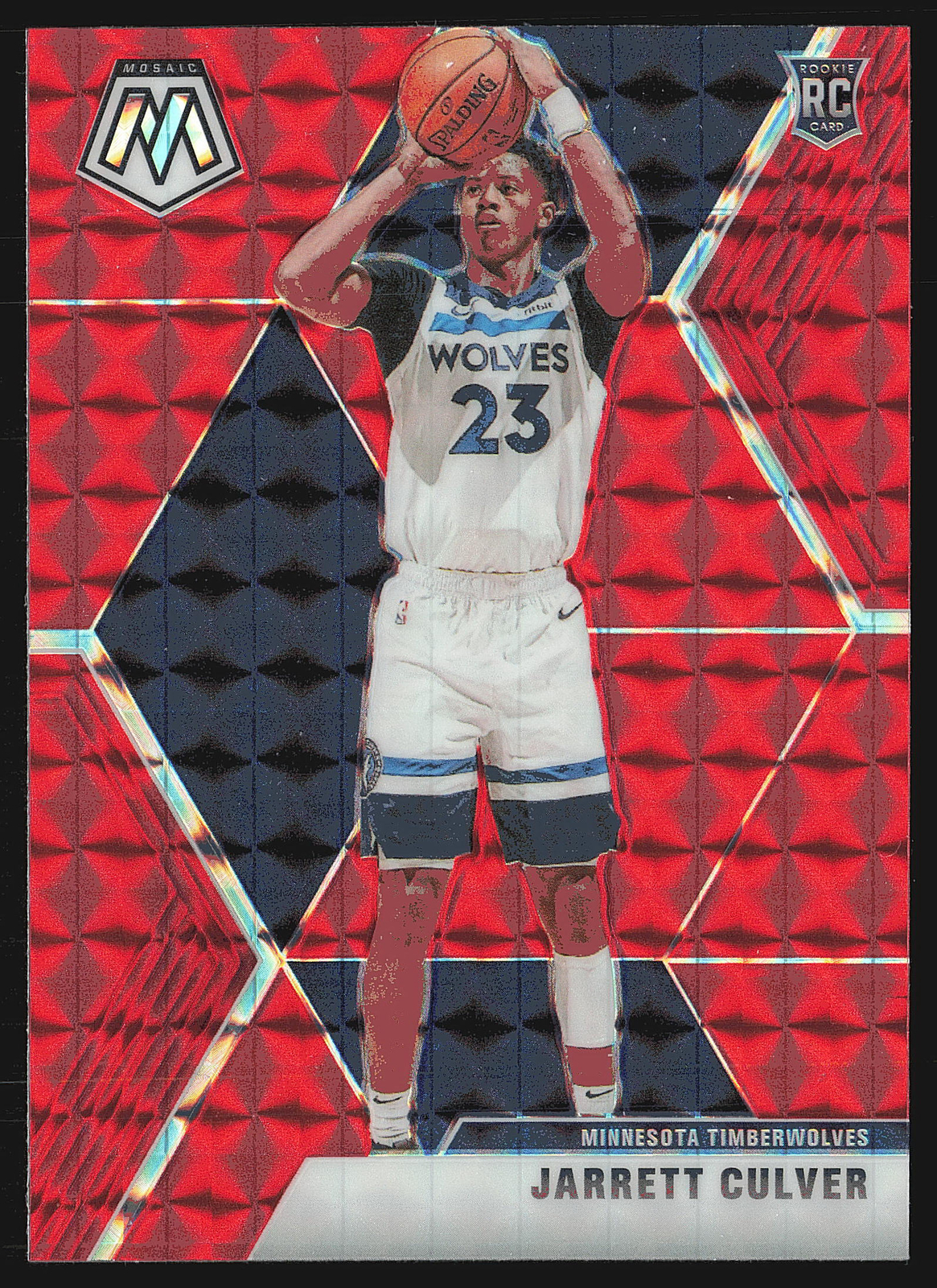 2019-20 Panini Mosaic #201 Jarrett Culver Red Prizm RC