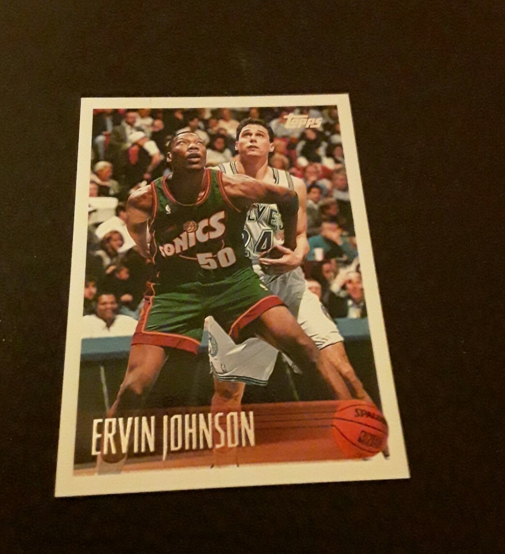 1996-97 Topps ERVIN JOHNSON #92. SEATTLE SUPERSONICS.  