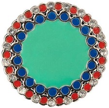 Snap In Style Metal Accent Burst Turquoise