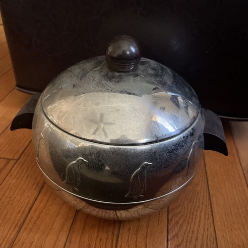 West Bend Penguin Ice Bucket Hot Cold Server Vintage Bakelite Handle (h)