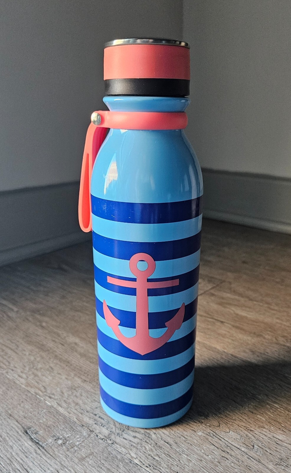 Brand New Anchor Nautical Themed Water Bottle 16oz Capacity