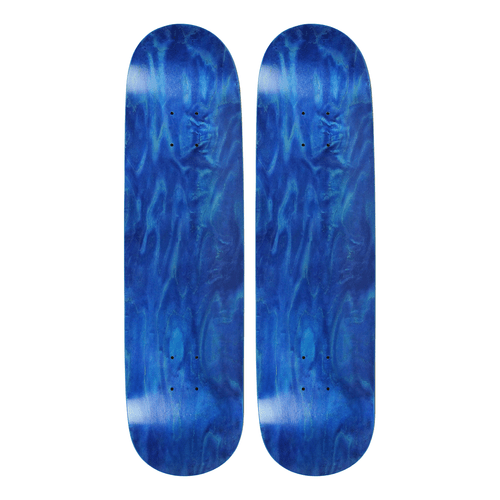 2 Blank Skateboard Decks - 8 in - Stain Blue wJessup Grip - Picture 2 of 5