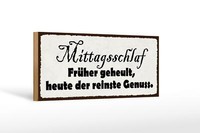 Holzschild Spruch 27X10 Cm Mittagsschlaf FrüHer Geheult Deko Schild Wooden Sign