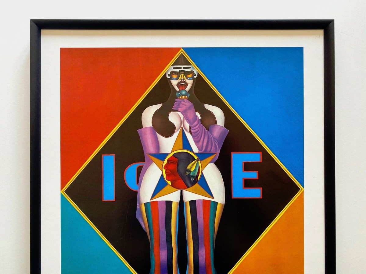 RICHARD LINDNER RARE 1967 MCM LITHOGRAPH PRINT FRAMED POP ART