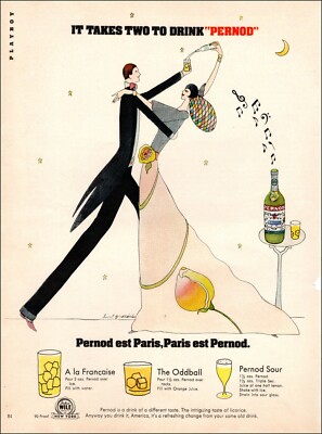 1974 vintage beverage AD for PERNOD Paris is Pernod , Nice Art 121021