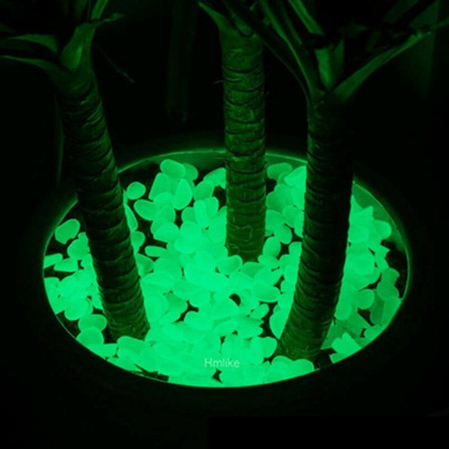 100pcs Glow In The Dark Pebbles Stones Home Garden Walkaway Aquarium Fish Tank - Picture 6 of 18
