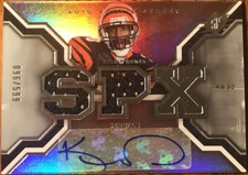 2007 SPx Rookie Jersey Autograph Kenny Irons #208 Cincinnati Bengals #’d 096/599
