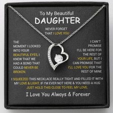 To My Daughter Necklace, Daughter Father Necklace, Daughter Gift From Dad, Mom
