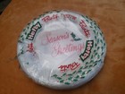 Vintage Hefty Prints Plates Seasons Greetings Christmas 9"Foam Prop Lot (18)