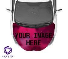 Custom Personalized Anime Hood Wrap Weatherproof Vinyl Decal Up to 52" X 66"