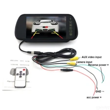 7" Car TFT LCD Mirror Monitor for Reverse Car Rear View Backup Camera Parking