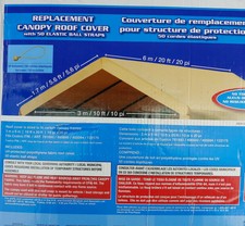 10x20 Replacement Cover Costco Carport Roof Top Canvas Canopy Car