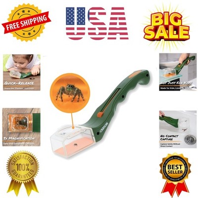 BugView 5X Magnifying Glass Quick-Release Bug Catcher Indoor and Outdoor Tool...