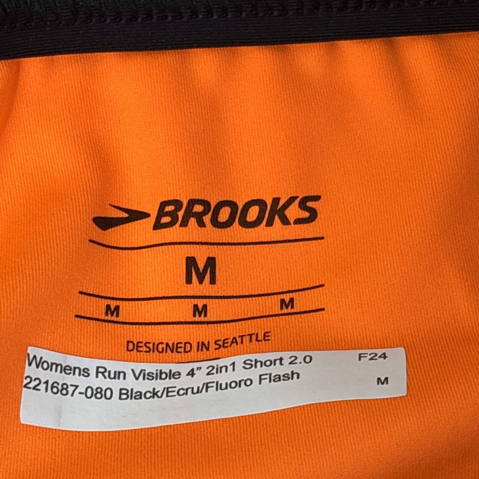Size M WOMEN'S BROOKS RUN VISIBLE 4" 2-IN-1 SHORT 2.0 NWT thumbnail 5
