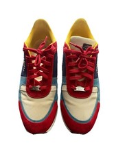 Paul Shark Red White & Blue Low Top Sneakers Suede Tennis Shoes Mens Size 11
