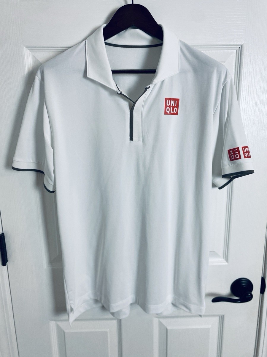 Uniqlo Roger Federer RF 2019 Wimbledon Polo Tennis Shirt Large