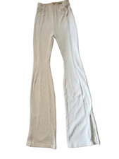 Manière De Voir Cream Ribbed Flared Trousers – UK 8 Y2K/Retro