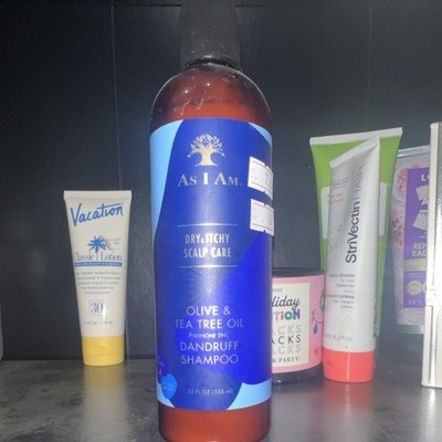 As I Am Dry & Itchy Scalp Care Dandruff Shampoo Olive Tea Tree Oil 12 fl oz