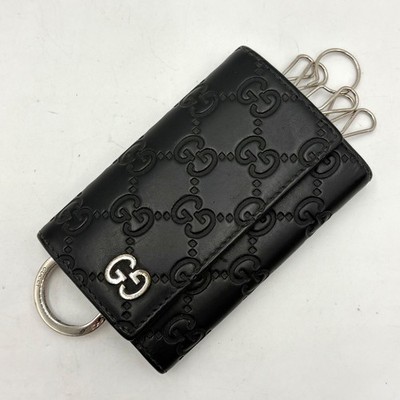 Auth GUCCI Gucci Gucci Shima GG Pattern Leather 6-Ring Key Case for Men 2Y9840