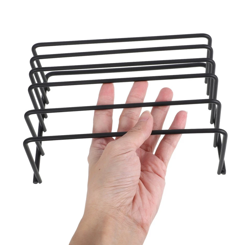 2 PCS Plate Holder Dish Organizer Rack Lid Storage Cabinet Pot and Pan - Image 3 of 4