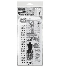 Tim Holtz Mixed-Media Stamps  Stencil-Set 42
