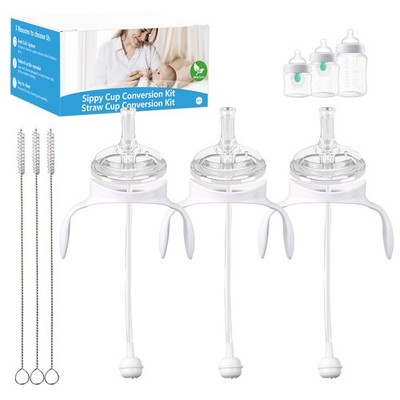 Straw Cup Conversion Kit for Philips Avent Anti-Colic Baby Bottles Toddler