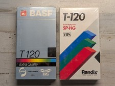 BASF Randix T-120 VHS Videocassette Super Highgrade SP-HG Blank Tapes Lot of 2