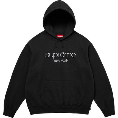 SS26 Supreme Classic Logo Hooded Sweatshirt Black XL | eBay