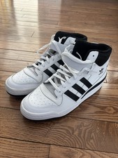 Adidas High Top Hard Court Transmission Sneaker Black And White W/ Strap