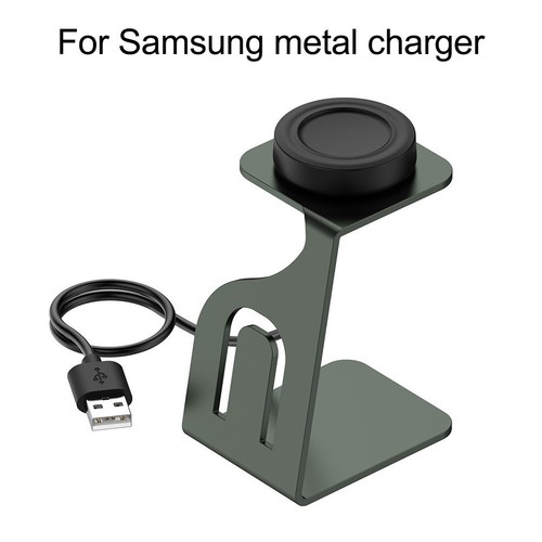 Aluminum Wireless Charge Station Designed for Samsung Smartwatches in Grey - Zdjęcie 7 z 8