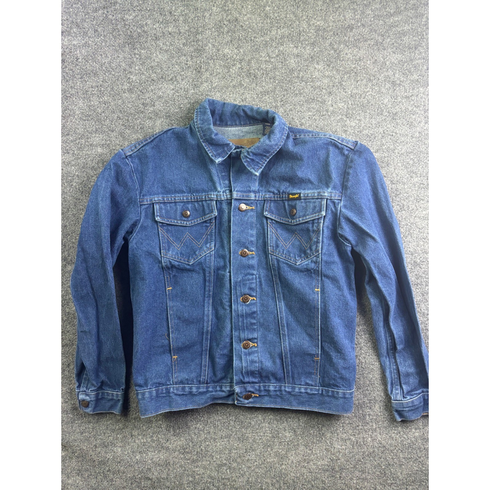 Wrangler Denim Trucker Jacket Mens Medium Blue Authentic Wes