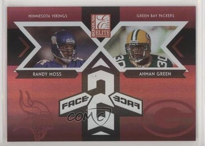 2005 Donruss Elite Face 2 Face Sample Red Randy Moss Ahman Green #CB-9 HOF r7d