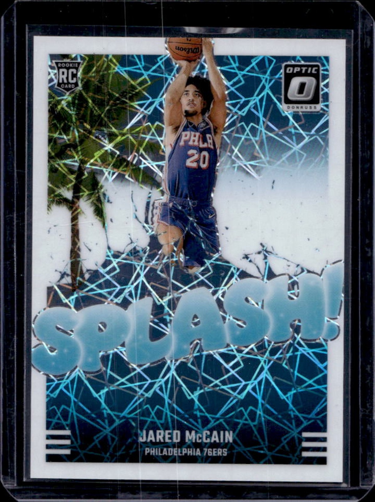 2024-25 Donruss Optic Jared McCain Splash! RC White Velocity #/59 76ers