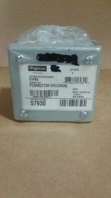 Hoffman E1PBG Pushbutton Enclosure Single Device 57930 Factory Sealed Package-Fa